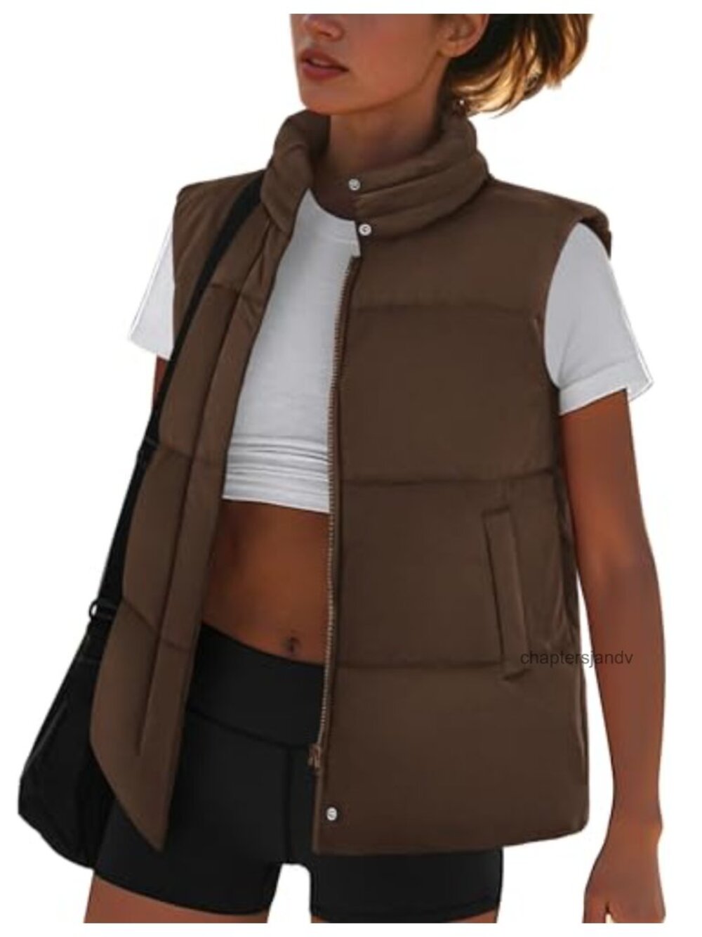 Lightweight Quilted Puffer Vest Zip Up Sleeveless Gilet with Pockets
